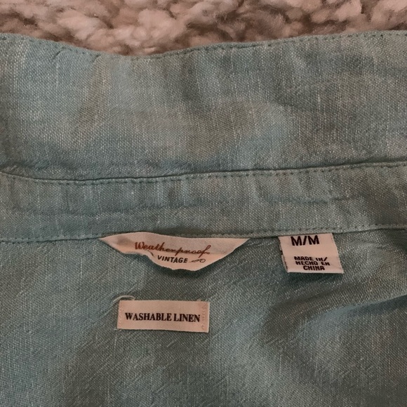 Weatherproof Vintage Women’s Light Blue Button Down Blouse Size Medium - Picture 16 of 16